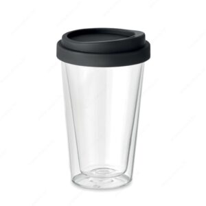 MO9927-03 Čaša BIELO TUMBLER staklena, 350ml, prozirna