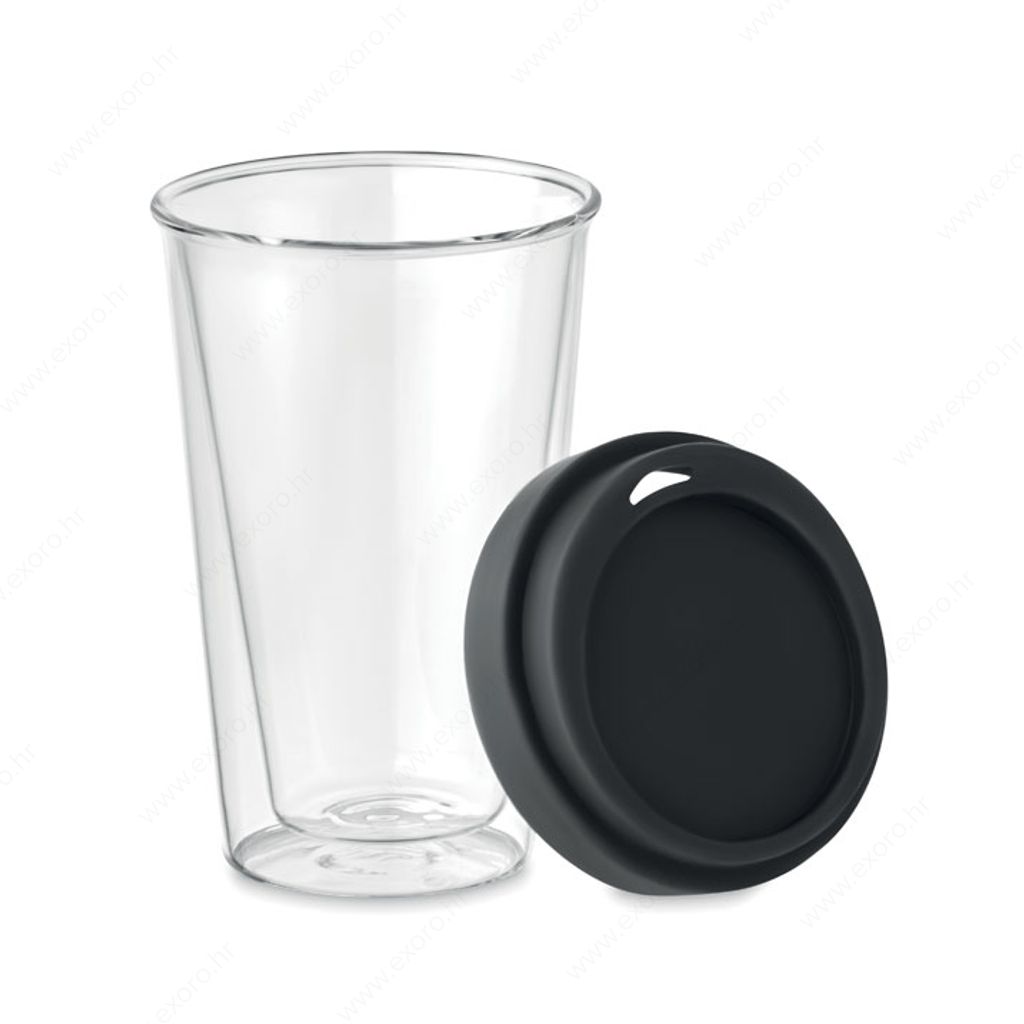 MO9927-03 Čaša BIELO TUMBLER staklena, 350ml, prozirna