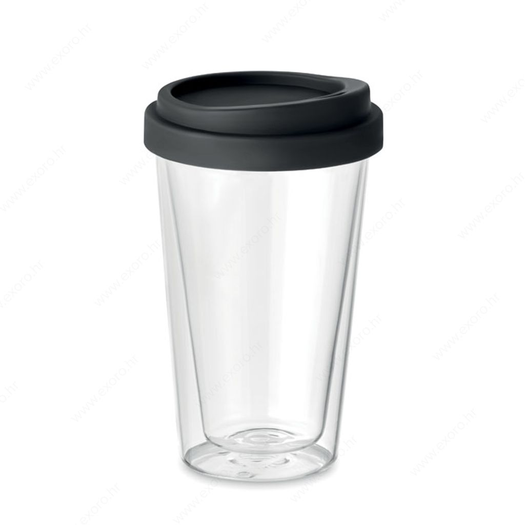 MO9927-03 Čaša BIELO TUMBLER staklena, 350ml, prozirna
